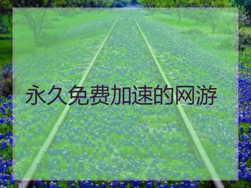 永久免费加速的网游