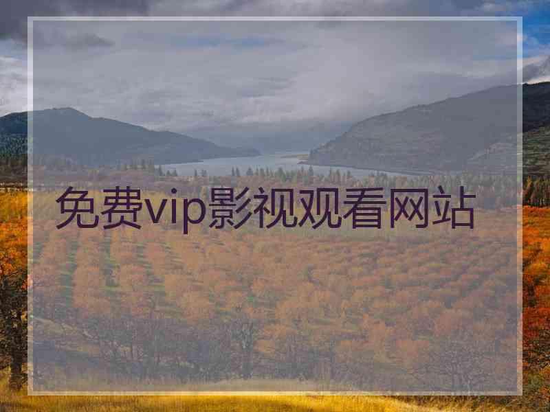 免费vip影视观看网站