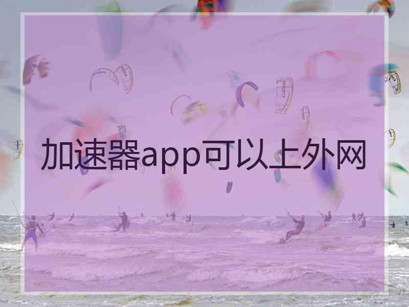 加速器app可以上外网