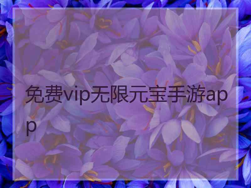 免费vip无限元宝手游app