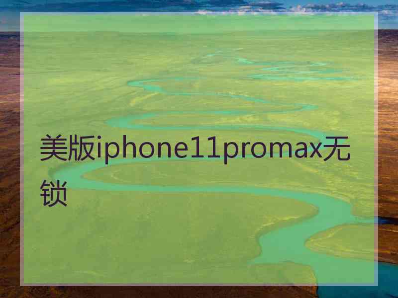 美版iphone11promax无锁