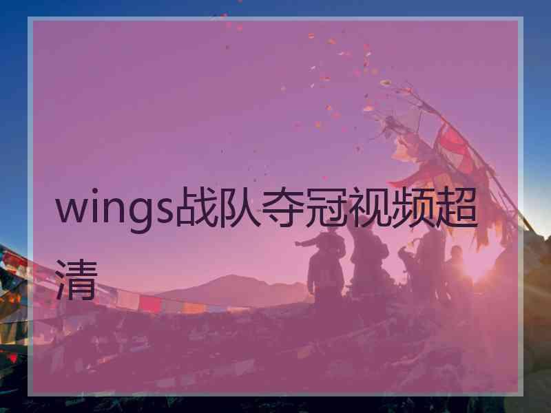 wings战队夺冠视频超清