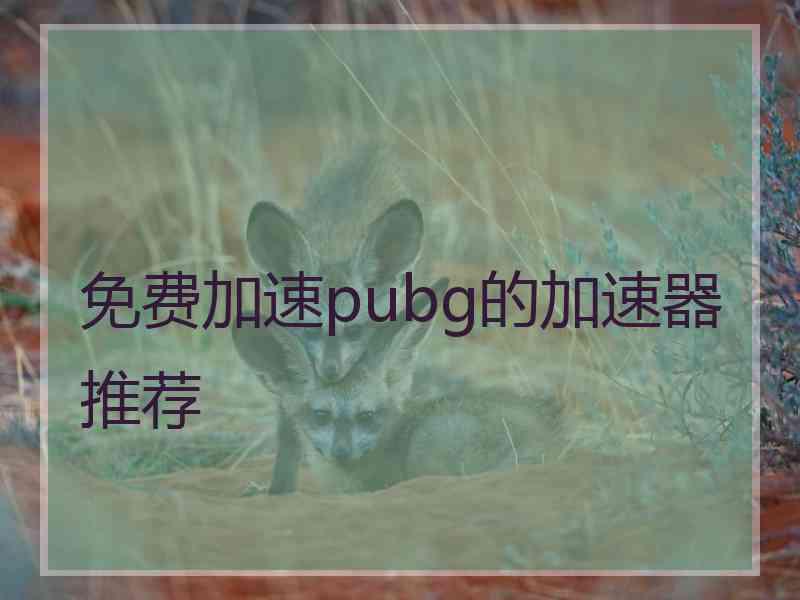 免费加速pubg的加速器推荐