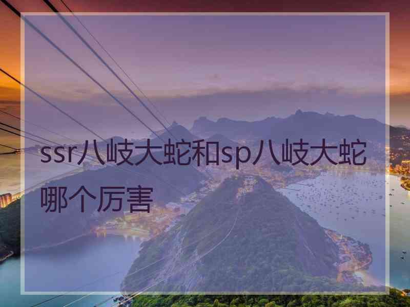 ssr八岐大蛇和sp八岐大蛇哪个厉害