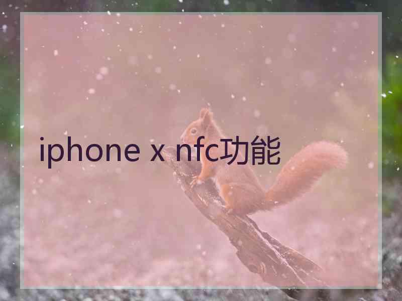 iphone x nfc功能