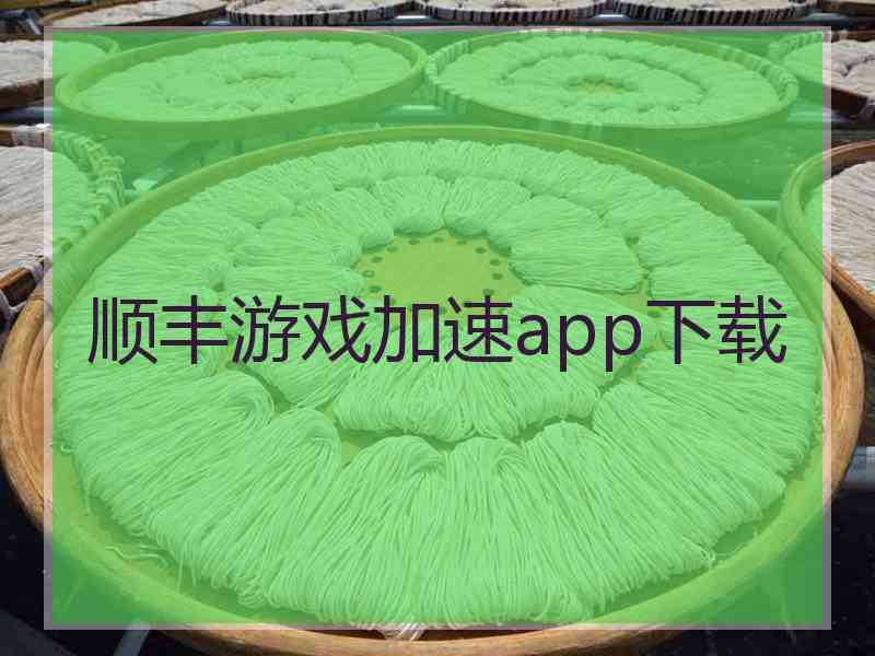 顺丰游戏加速app下载