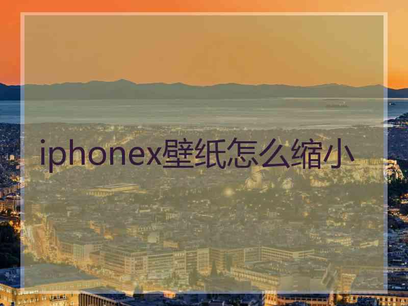 iphonex壁纸怎么缩小