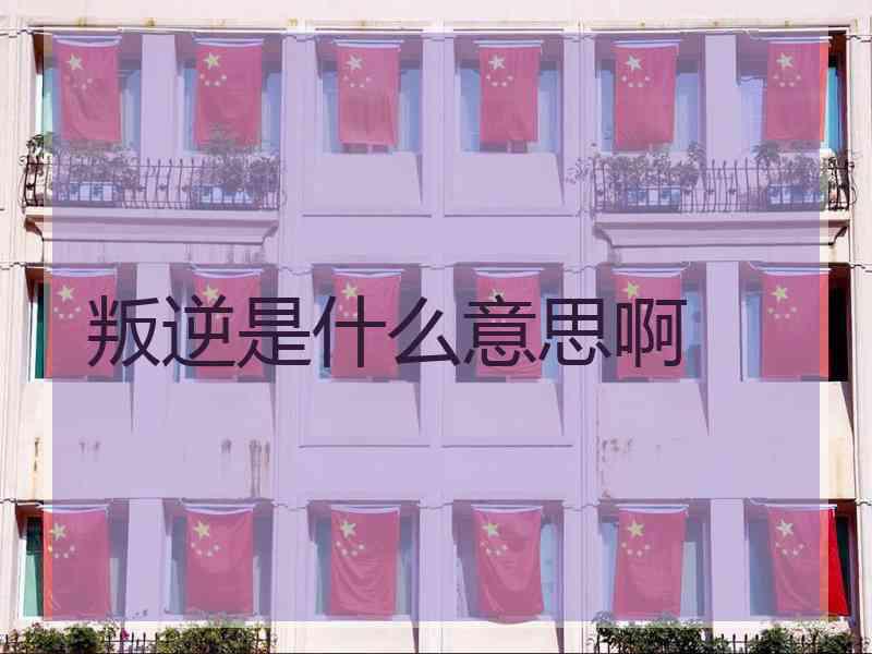 叛逆是什么意思啊