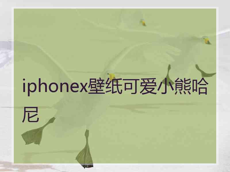 iphonex壁纸可爱小熊哈尼