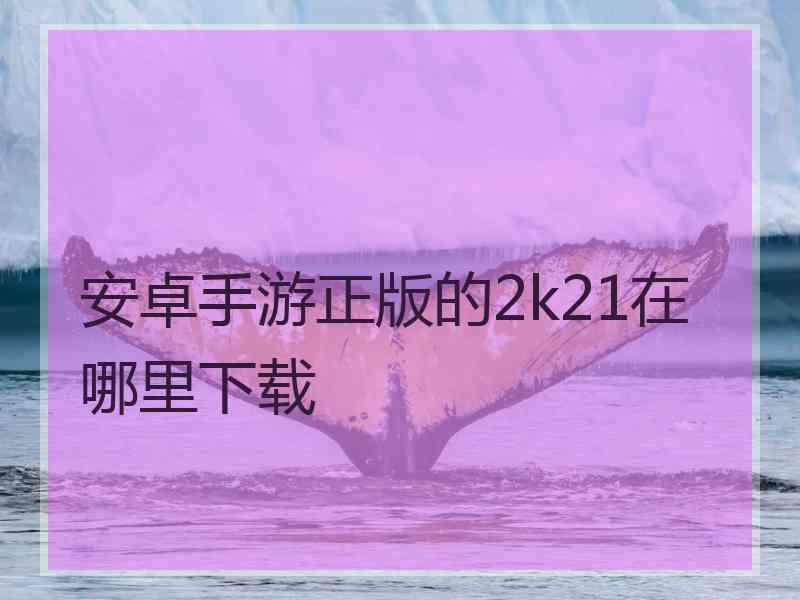 安卓手游正版的2k21在哪里下载