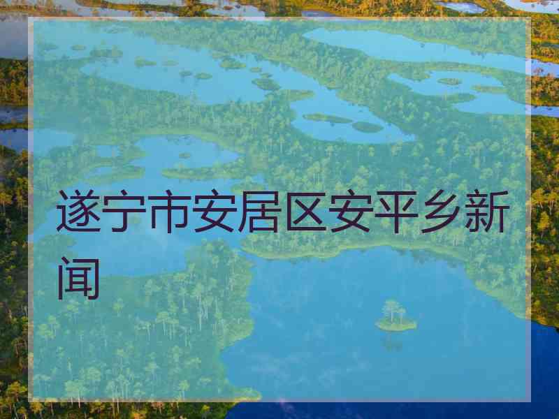 遂宁市安居区安平乡新闻