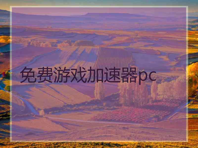 免费游戏加速器pc