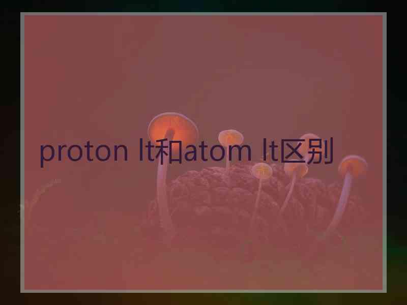 proton lt和atom lt区别