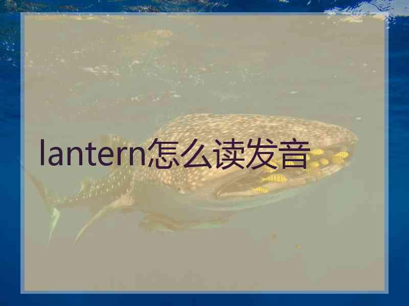 lantern怎么读发音