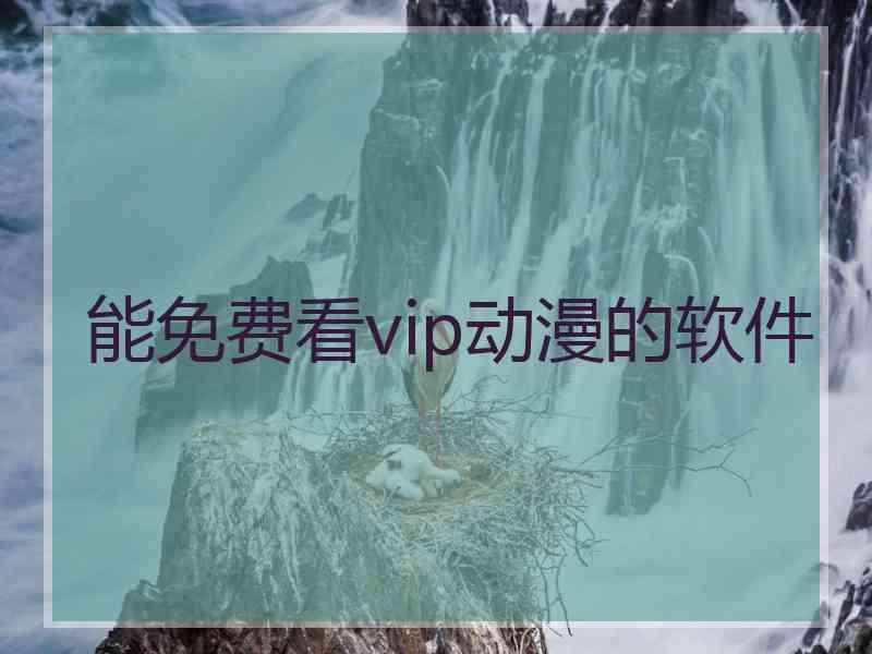 能免费看vip动漫的软件