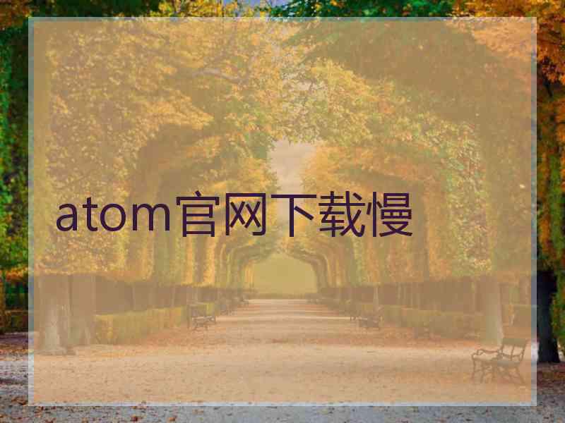 atom官网下载慢