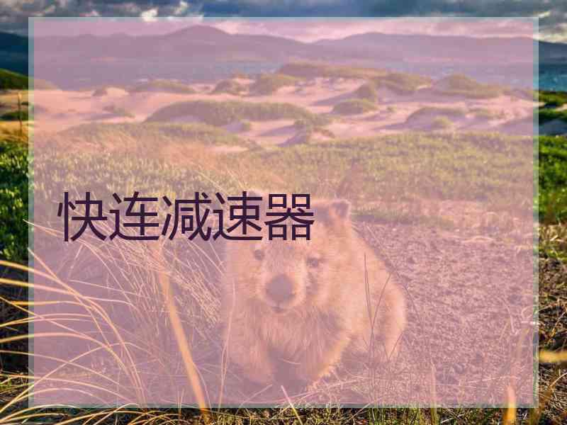 快连减速器