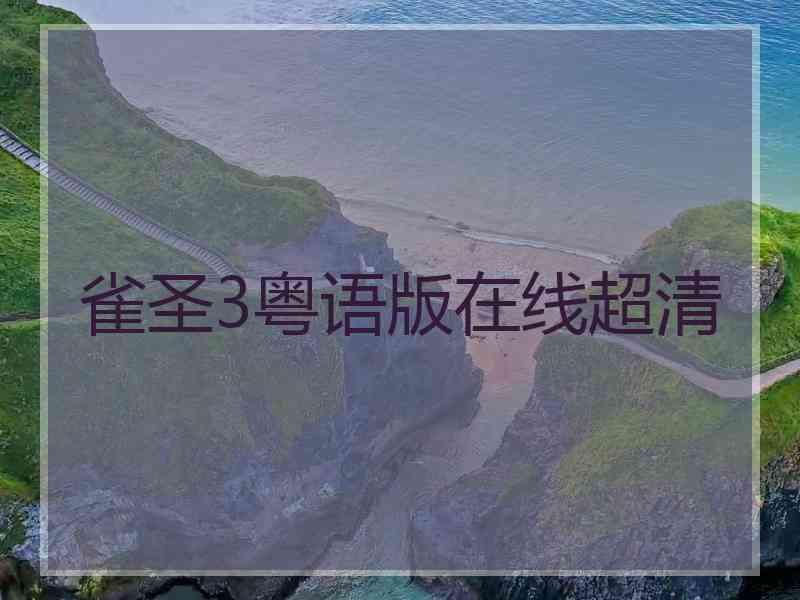 雀圣3粤语版在线超清