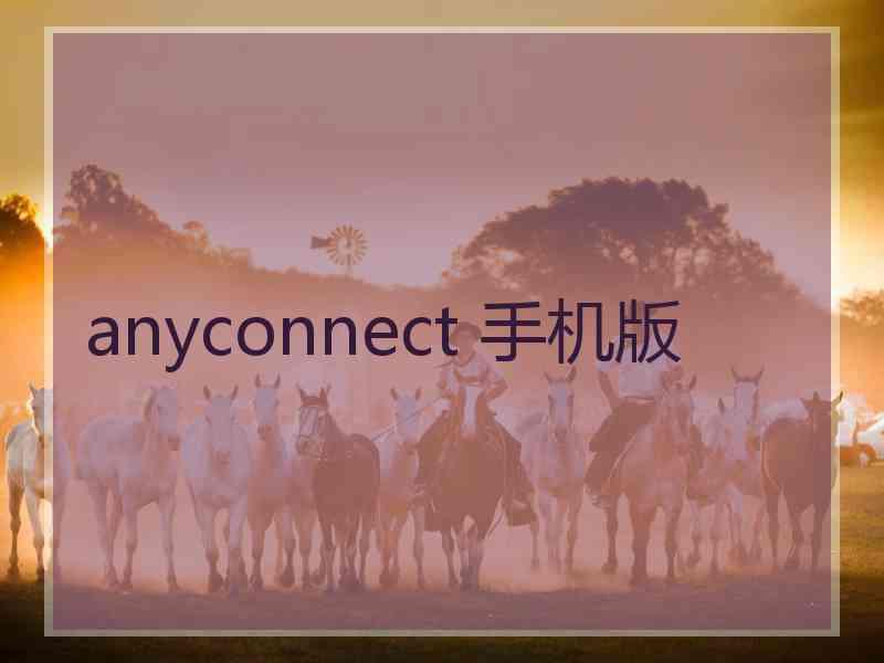 anyconnect 手机版