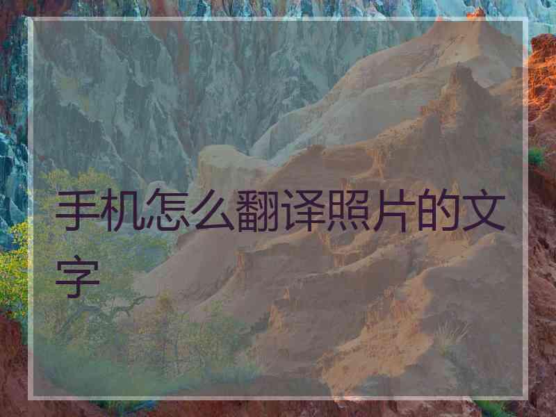 手机怎么翻译照片的文字