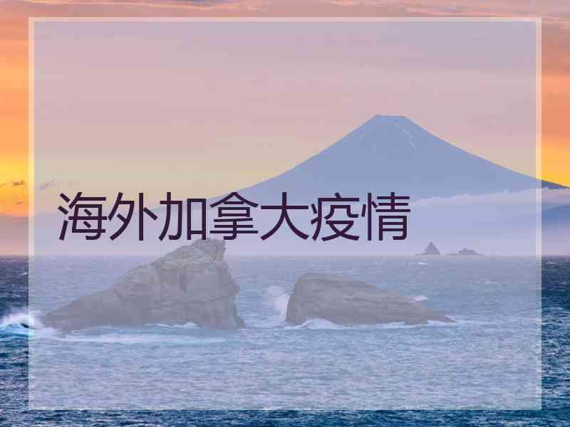 海外加拿大疫情