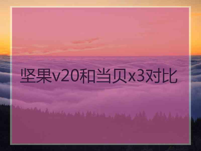 坚果v20和当贝x3对比