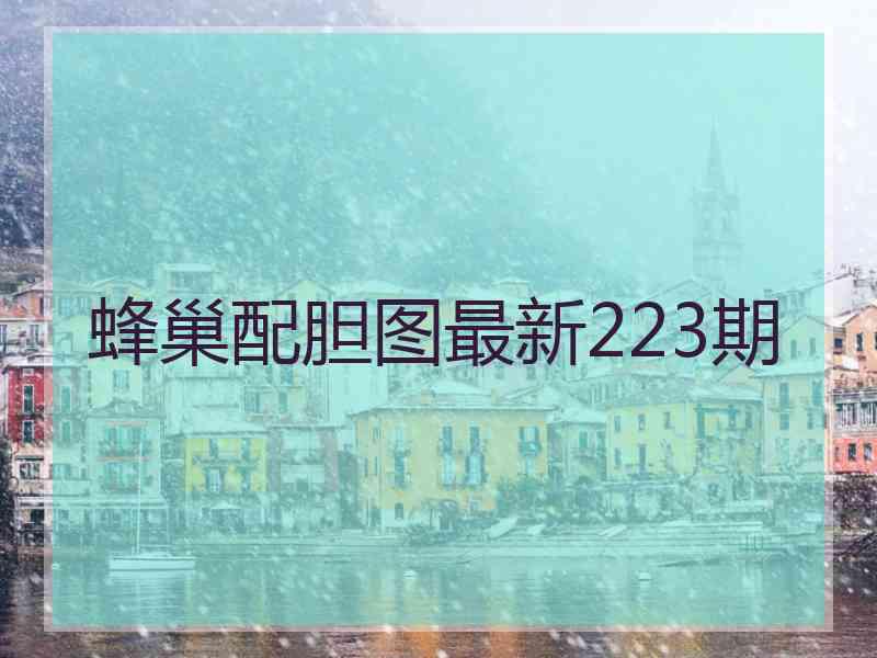 蜂巢配胆图最新223期