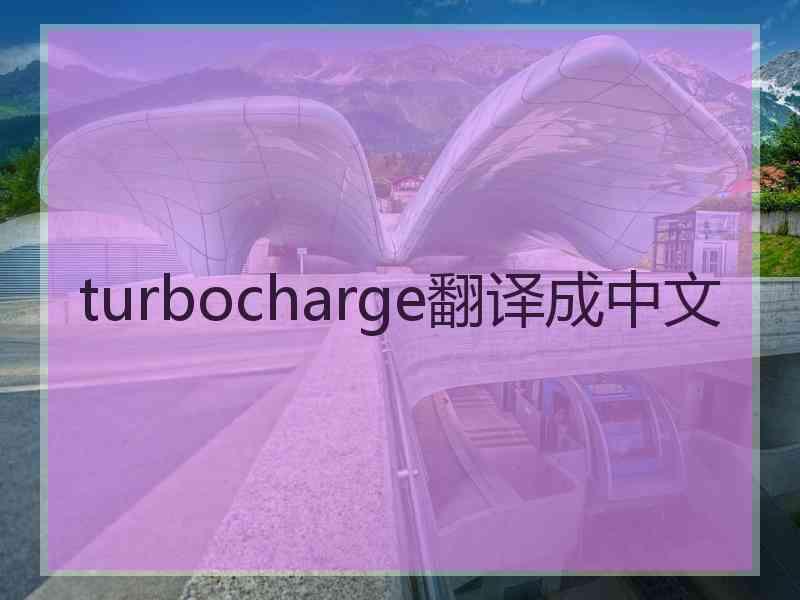 turbocharge翻译成中文