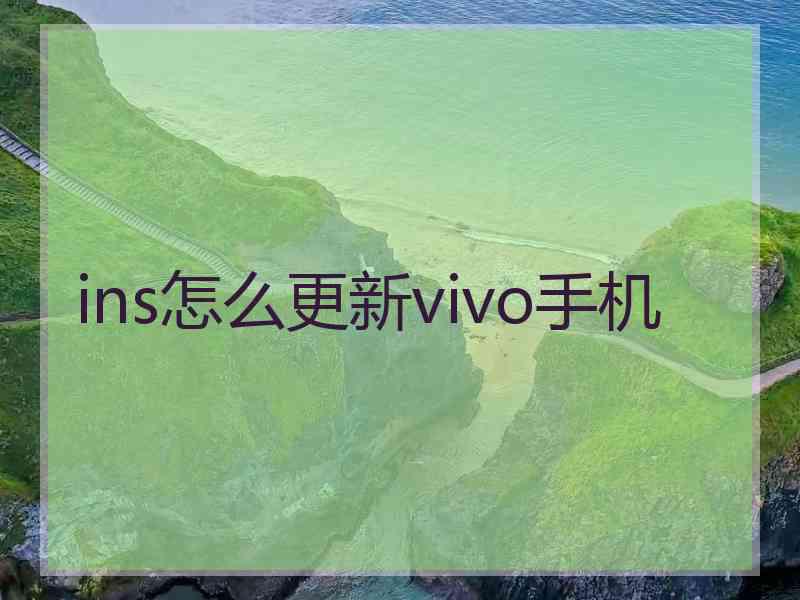 ins怎么更新vivo手机