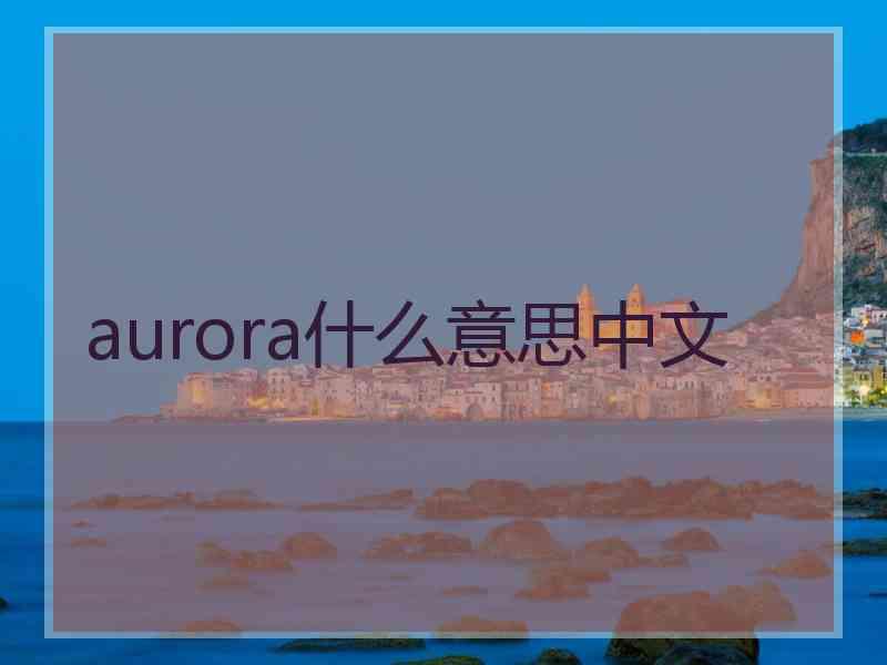 aurora什么意思中文