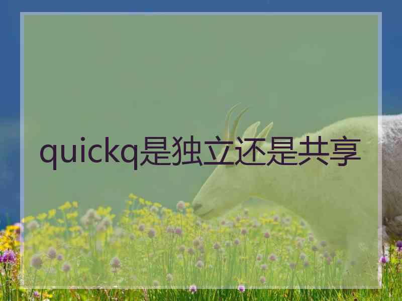 quickq是独立还是共享