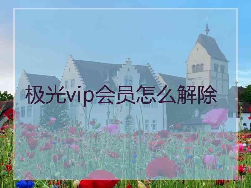 极光vip会员怎么解除