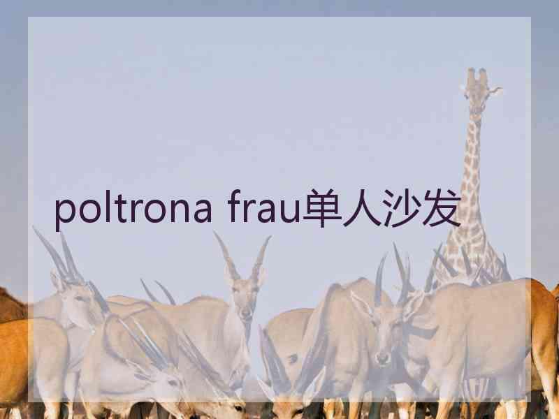 poltrona frau单人沙发