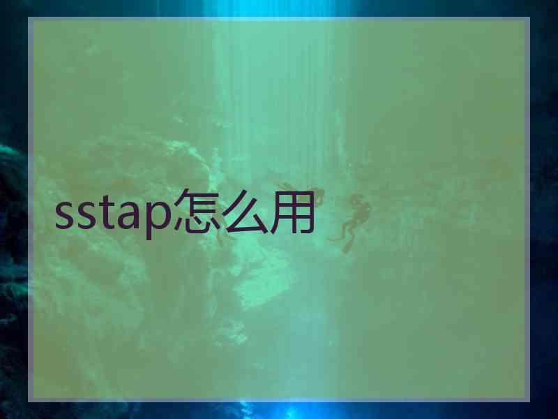 sstap怎么用