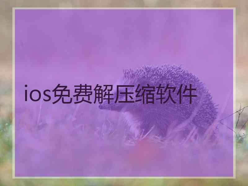 ios免费解压缩软件