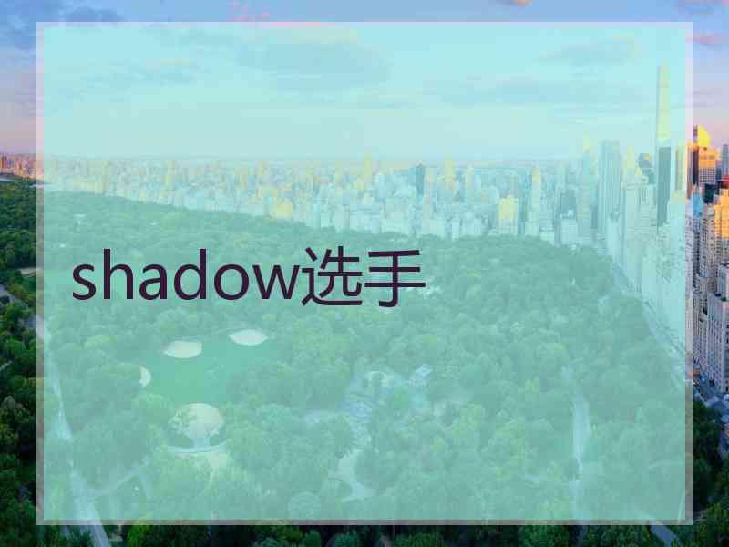 shadow选手