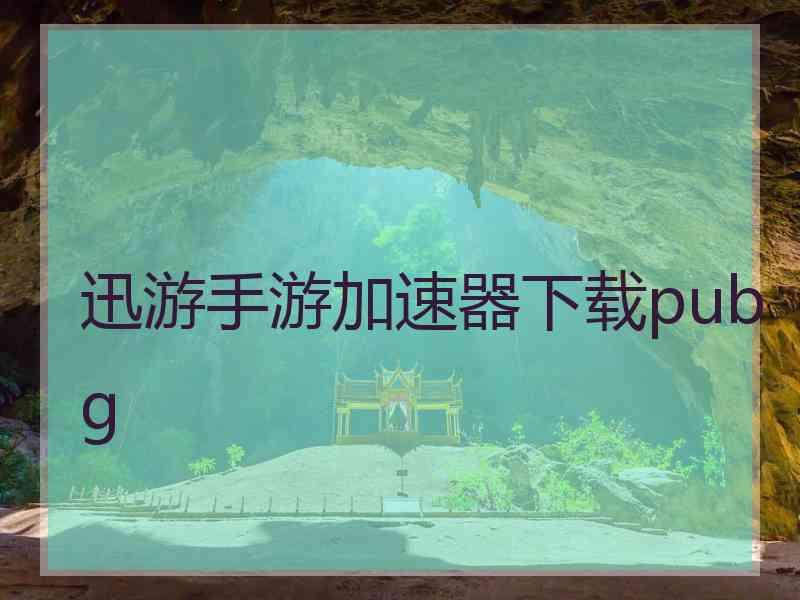 迅游手游加速器下载pubg