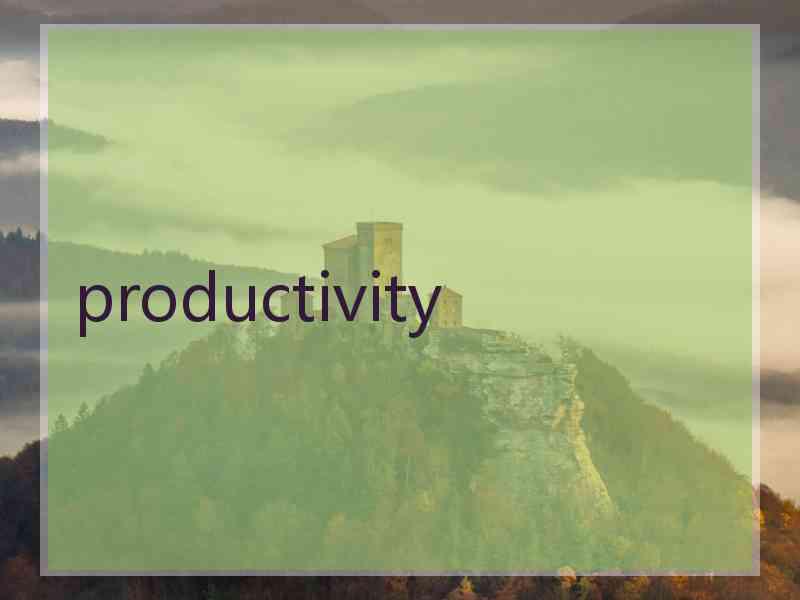 productivity