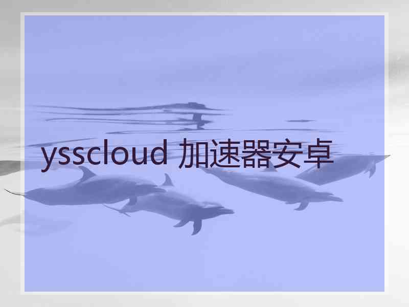 ysscloud 加速器安卓