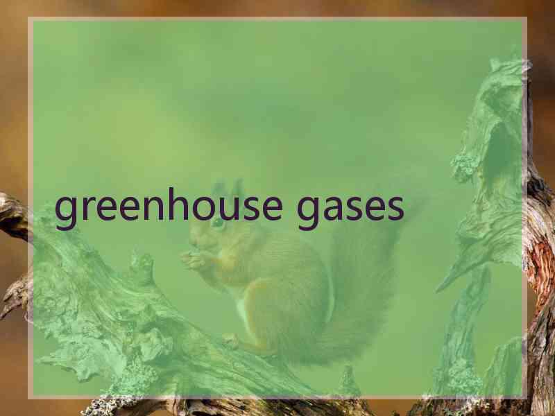 greenhouse gases