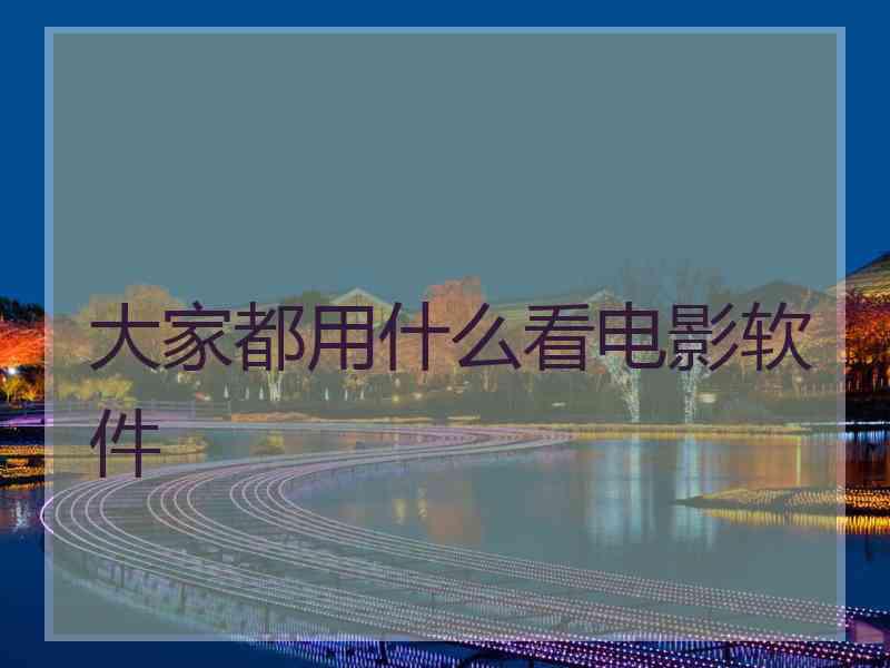 大家都用什么看电影软件