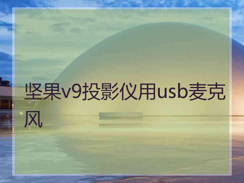 坚果v9投影仪用usb麦克风