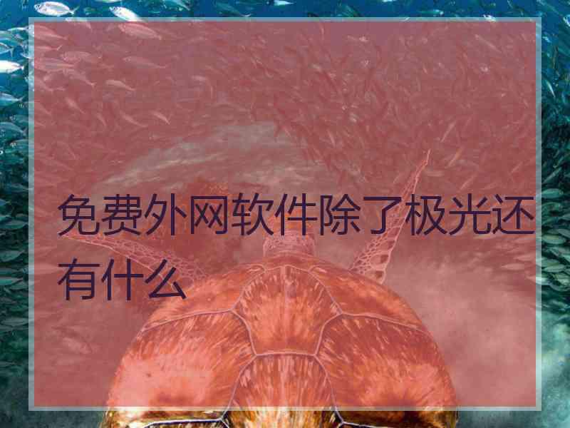 免费外网软件除了极光还有什么