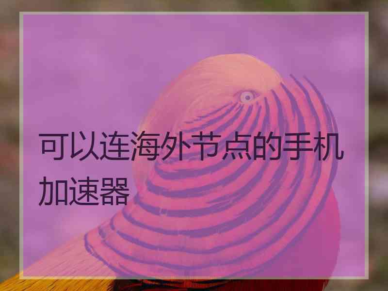 可以连海外节点的手机加速器