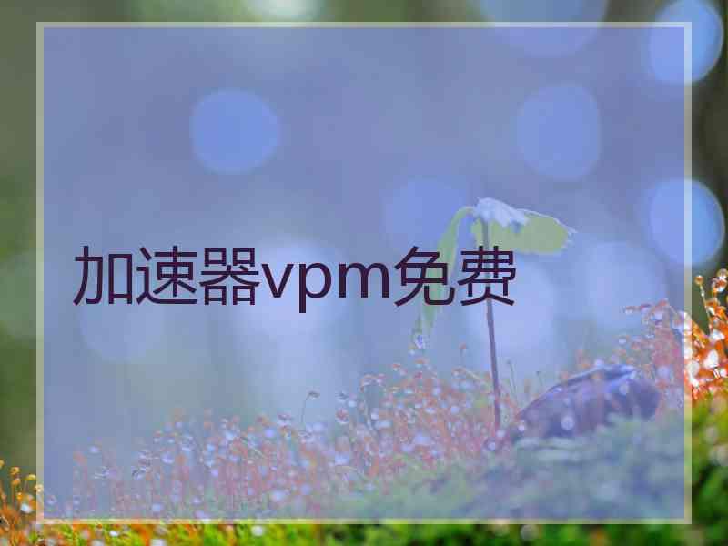 加速器vpm免费