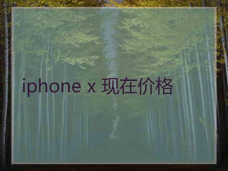 iphone x 现在价格