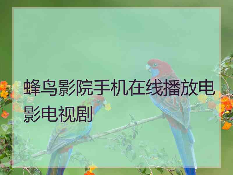 蜂鸟影院手机在线播放电影电视剧