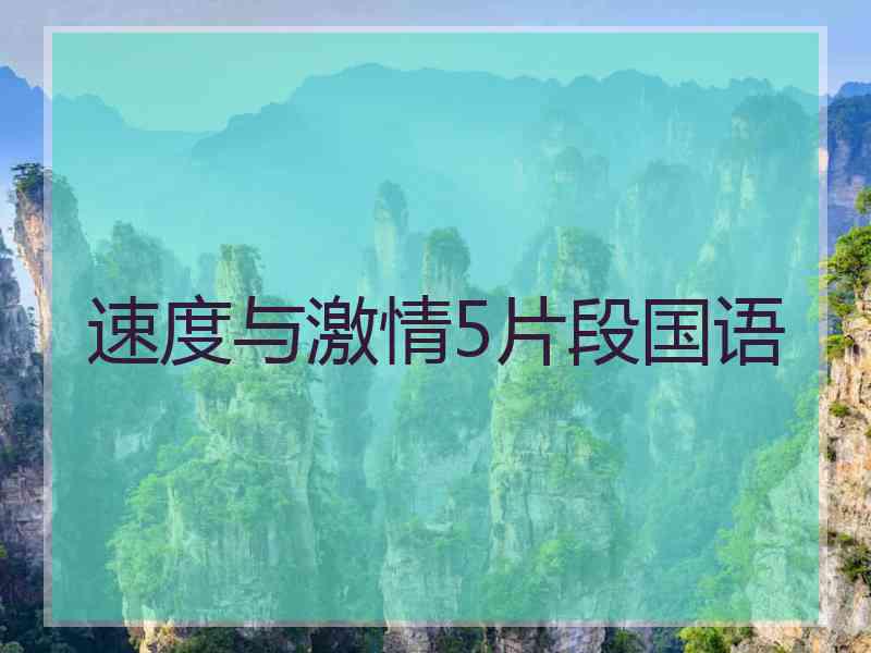 速度与激情5片段国语