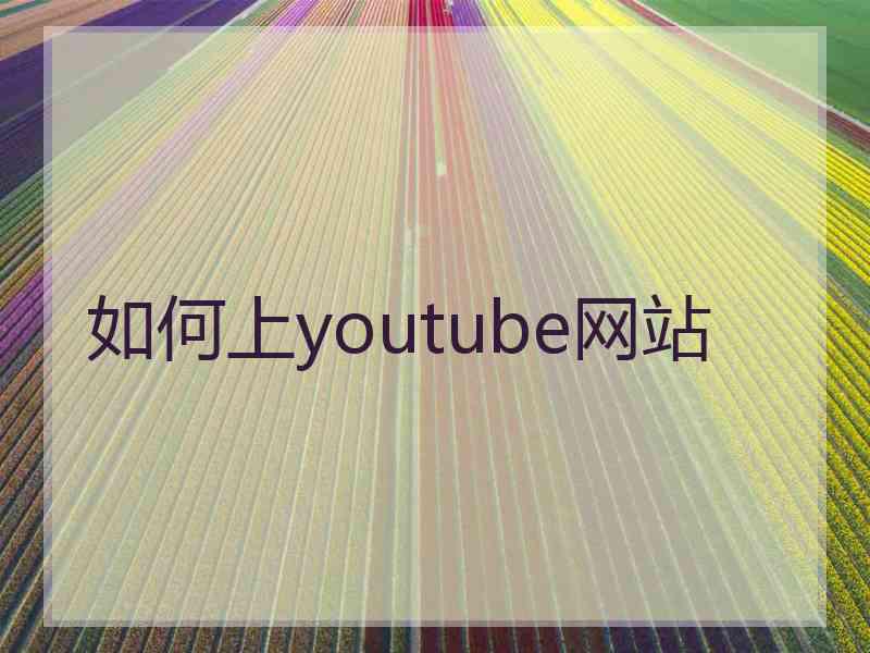 如何上youtube网站