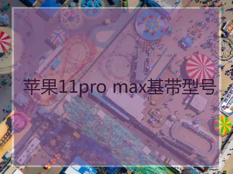 苹果11pro max基带型号